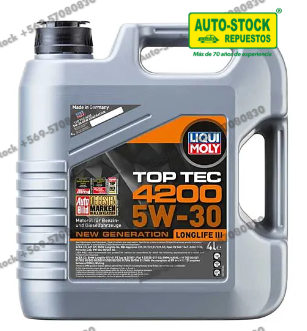 ACEITE LIQUIM 5W30 DPF TOPTEC 4200SYN.DIE/GAS